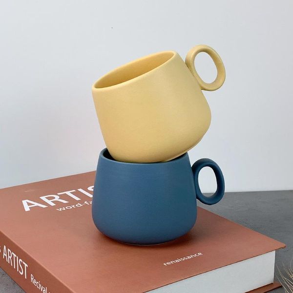 mugs creative simple color matte ceramic coffee cup mug breakfast couple water set 
mugs creative simple color matte ceramic coffee cup mug breakfast couple water set
