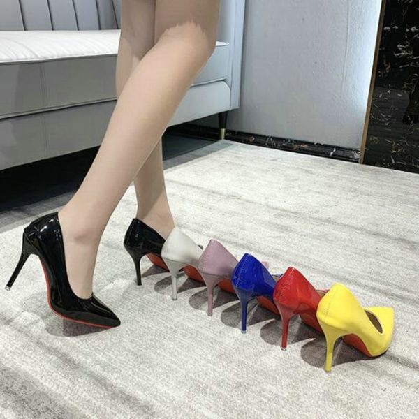 women shoes pointed toe 10cm pumps wedding party shoes red rubber bottom high heels ladies dress shoes larger size 44 45, Black
women shoes pointed toe 10cm pumps wedding party shoes red rubber bottom high heels ladies dress shoes larger size 44 45, Black