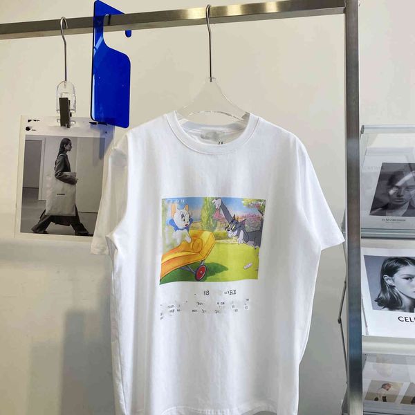 miaojia 2021 summer new product chest cartoon printing letter round neck pullover loose short sleeve, White
miaojia 2021 summer new product chest cartoon printing letter round neck pullover loose short sleeve, White