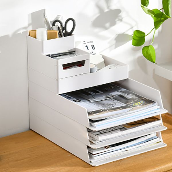 multifunction deskfile rack a4 document trays magazine pen holder stationery storage box desk organizer office accessories
multifunction deskfile rack a4 document trays magazine pen holder stationery storage box desk organizer office accessories