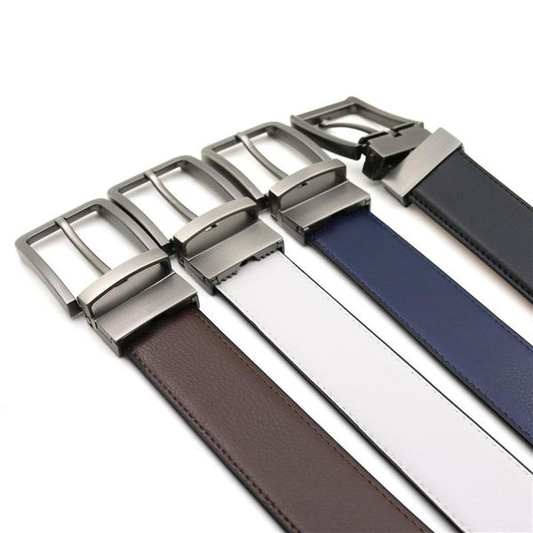 belts high-quality men's rotating pin buckle color belt two-layer cowhide double-sided usable fashion simple jeans, Black;brown
belts high-quality men's rotating pin buckle color belt two-layer cowhide double-sided usable fashion simple jeans, Black;brown