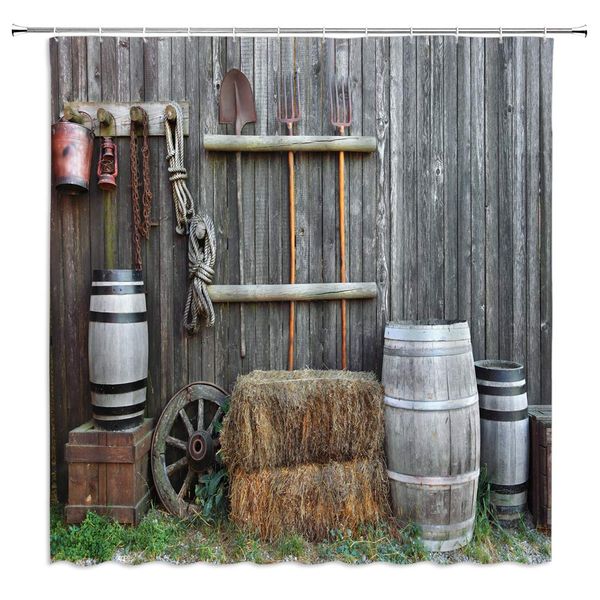 farm theme shower curtain nostalgic gray wooden wall farmer labor tool pendant wooden bucket straw, 70x70 inch polyester fabric
farm theme shower curtain nostalgic gray wooden wall farmer labor tool pendant wooden bucket straw, 70x70 inch polyester fabric