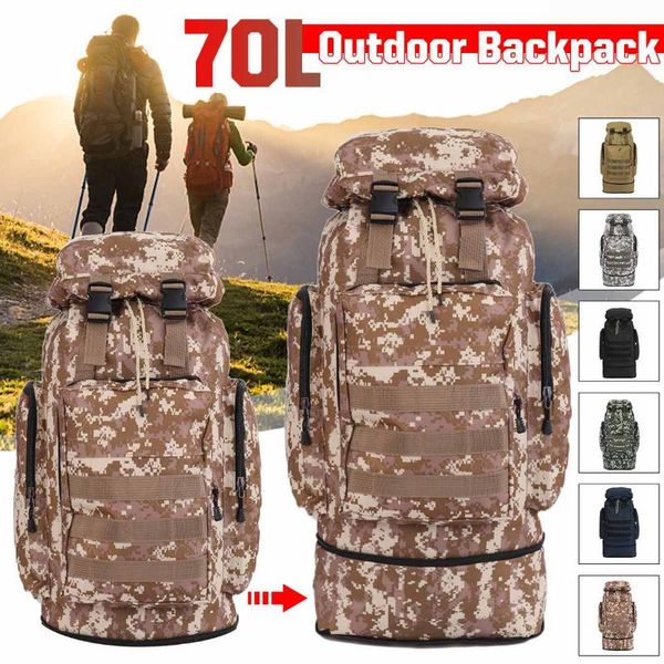 outdoor bags 60+10l military tactical camping hiking backpack waterproof large outdoors bag for hunting rucksacks
outdoor bags 60+10l military tactical camping hiking backpack waterproof large outdoors bag for hunting rucksacks