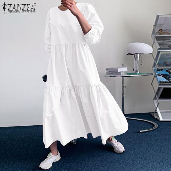 casual dresses elegant women long sleeve sundress zanzea 2021 autumn solid maxi dress oversized robe femme o neck loose vestidos, Black;gray
casual dresses elegant women long sleeve sundress zanzea 2021 autumn solid maxi dress oversized robe femme o neck loose vestidos, Black;gray