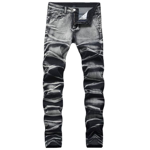 men's jeans street style men pants denim trousers striped zipper hole wash hip hop work vintage jean basic casual, Blue
men's jeans street style men pants denim trousers striped zipper hole wash hip hop work vintage jean basic casual, Blue