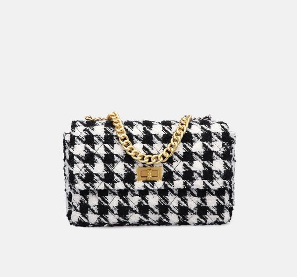 stylish women wool flap shoulder messenger bag ladies houndstooth chain large capacity diamond lattice handbags cross body
stylish women wool flap shoulder messenger bag ladies houndstooth chain large capacity diamond lattice handbags cross body