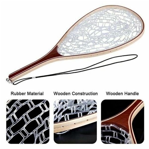 fishing accessories outdoor hand net wooden handle manual durable soft rubber landing trout mesh fish tool
fishing accessories outdoor hand net wooden handle manual durable soft rubber landing trout mesh fish tool