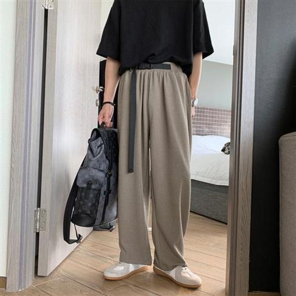 men's pants 2021 summer thin ice silk men trousers loose trend korean fashion student street straight tube leisure sports, Black
men's pants 2021 summer thin ice silk men trousers loose trend korean fashion student street straight tube leisure sports, Black