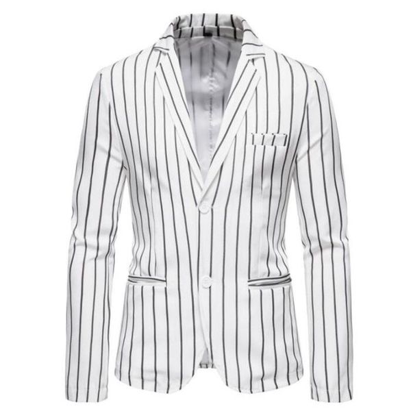 men's suits & blazers youth striped suit jacket autumn style british casual plus size men clothing trajes de novio para hombres, White;black
men's suits & blazers youth striped suit jacket autumn style british casual plus size men clothing trajes de novio para hombres, White;black