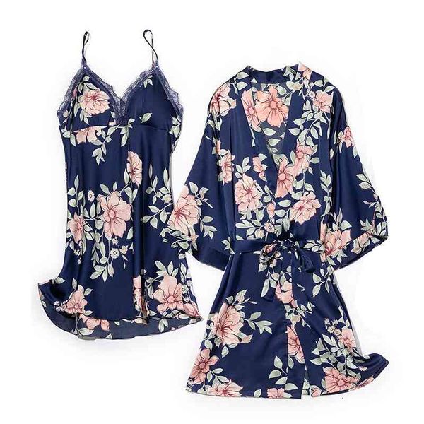 women's sleepwear summer satin robe night set women print flower bridal kimono bathrobe gown lace wedding nightwear suit 01ud, Black;red
women's sleepwear summer satin robe night set women print flower bridal kimono bathrobe gown lace wedding nightwear suit 01ud, Black;red