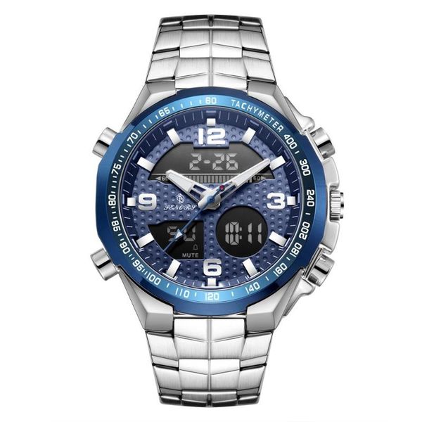 watch multi-function double display chronograph sport electronic digital man wristwatches, Slivery;brown
watch multi-function double display chronograph sport electronic digital man wristwatches, Slivery;brown