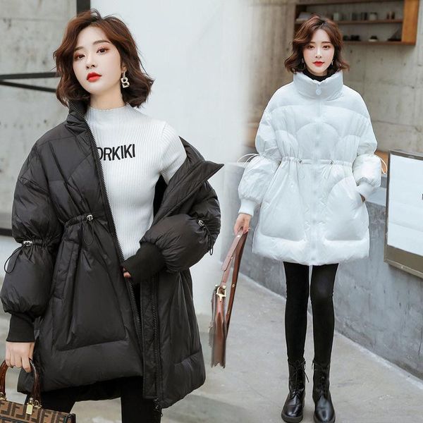 woman jacket parkas coat down women's white duck long winter fashion baggy veste femme &, Black
woman jacket parkas coat down women's white duck long winter fashion baggy veste femme &, Black