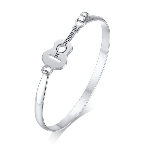 silver guitar bangle in stainless steel music jewelry cowboy bracelet musician gift, Black
silver guitar bangle in stainless steel music jewelry cowboy bracelet musician gift, Black