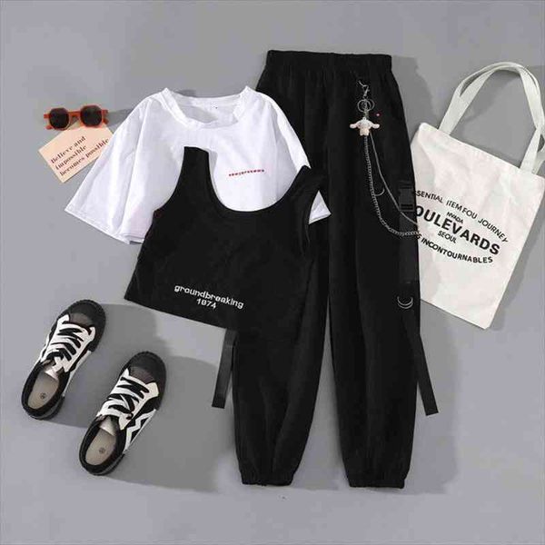 overalls set korean fashion womens pants loose hip-hop nine-point binding foot 3-piece pantsuits chain traf y2k harajuku, Black;white
overalls set korean fashion womens pants loose hip-hop nine-point binding foot 3-piece pantsuits chain traf y2k harajuku, Black;white