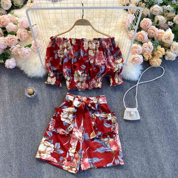 singreiny summer bohemian print suit womens tracksuits slash neck puff sleeve ruched short wide leg pants two pieces, Gray
singreiny summer bohemian print suit womens tracksuits slash neck puff sleeve ruched short wide leg pants two pieces, Gray