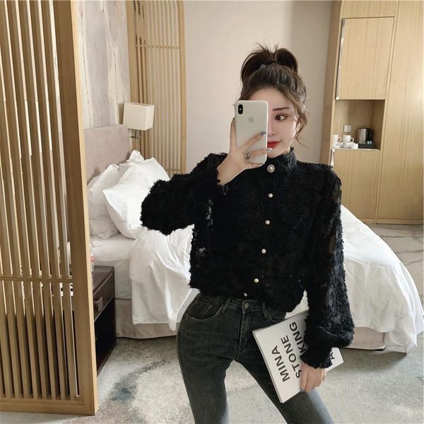 women's blouses & shirts women blouse autumn long sleeve lace embroidery shirt small st collar stitching for ropa de mujer, White
women's blouses & shirts women blouse autumn long sleeve lace embroidery shirt small st collar stitching for ropa de mujer, White