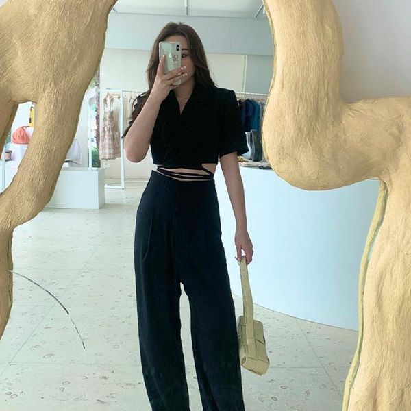 women's two piece pants notched blazers jackets with trouser vintage drawstring pieces sets summer women short crop blazer wide leg sui, White
women's two piece pants notched blazers jackets with trouser vintage drawstring pieces sets summer women short crop blazer wide leg sui, White