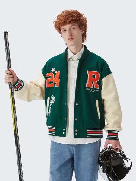 men color block letter patched slogan embroidery bomber jacket k8ew#, Black;brown
men color block letter patched slogan embroidery bomber jacket k8ew#, Black;brown