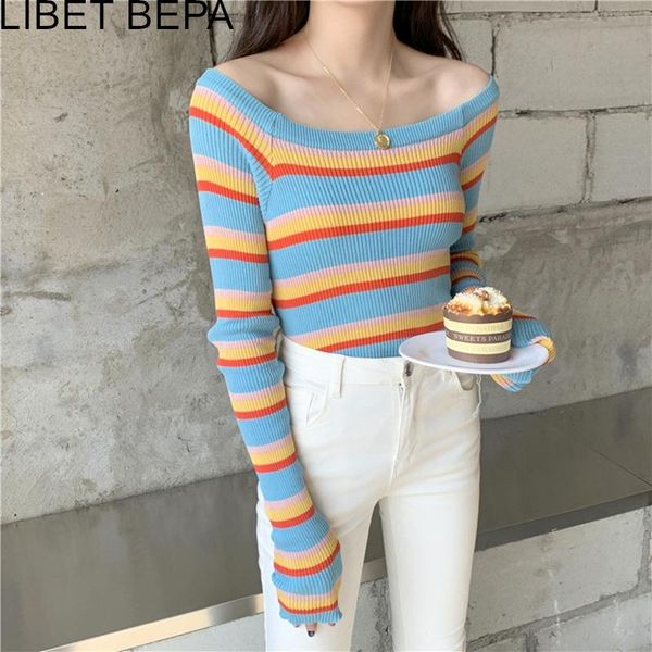 women's sweaters 2021 autumn winter sweater slash neck bottoming knitwear warm pullover minimalist striped jumpers sw1811, White;black
women's sweaters 2021 autumn winter sweater slash neck bottoming knitwear warm pullover minimalist striped jumpers sw1811, White;black