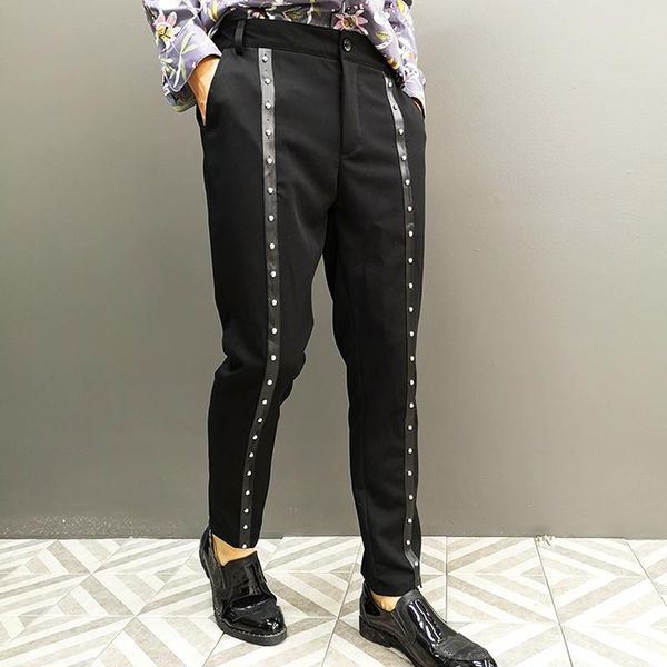 hip hop streetwear punk gothic casual black harem pants male fashion rivet pencil trousers night club singer stage clothing men men's
hip hop streetwear punk gothic casual black harem pants male fashion rivet pencil trousers night club singer stage clothing men men's