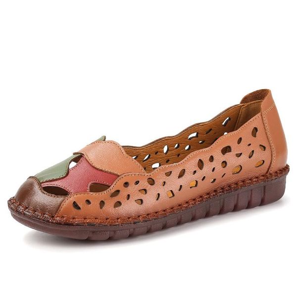 sandals women genuine leather soft sole flat 2021 female hole large size boat shoes, Black
sandals women genuine leather soft sole flat 2021 female hole large size boat shoes, Black