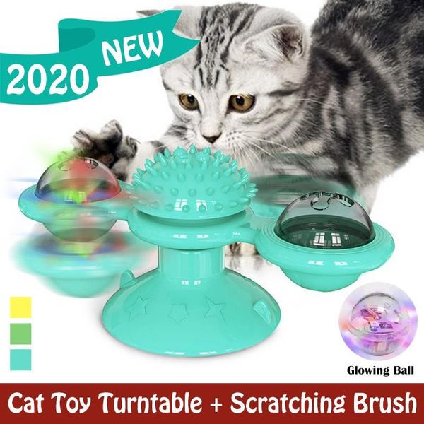 cat toys led light windmill turntable toy mult-ifunctional groomer teasing scratching tickle cats hair brush pet accessories
cat toys led light windmill turntable toy mult-ifunctional groomer teasing scratching tickle cats hair brush pet accessories