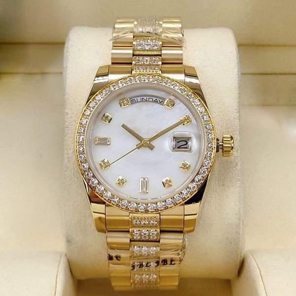36mm women's automatic mechanical watch ladies diamond watches women day-date stainless steel buckle sport waterproof wristwatch woman, Slivery;black
36mm women's automatic mechanical watch ladies diamond watches women day-date stainless steel buckle sport waterproof wristwatch woman, Slivery;black
