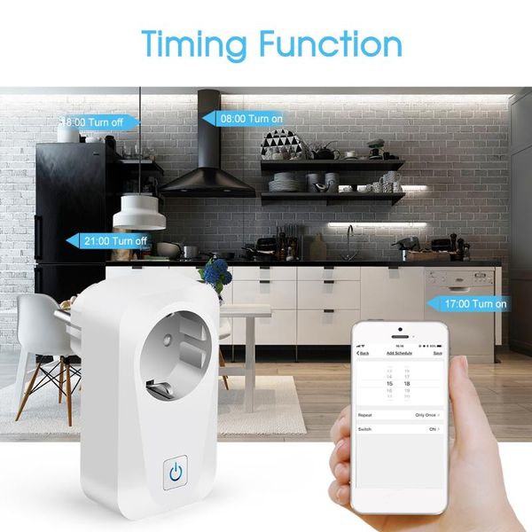 smart power plugs wi-fi plug socket phone remote control timer function countdown compatible with amazon alexa & google home voice
smart power plugs wi-fi plug socket phone remote control timer function countdown compatible with amazon alexa & google home voice