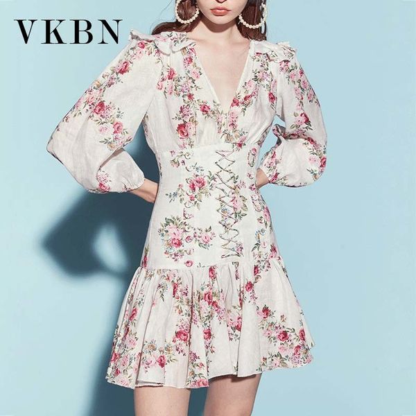 vkbn summer dress women printed v-neck floral three quarter lantern sleeve high street female dress waist rope 210507, Black;gray
vkbn summer dress women printed v-neck floral three quarter lantern sleeve high street female dress waist rope 210507, Black;gray