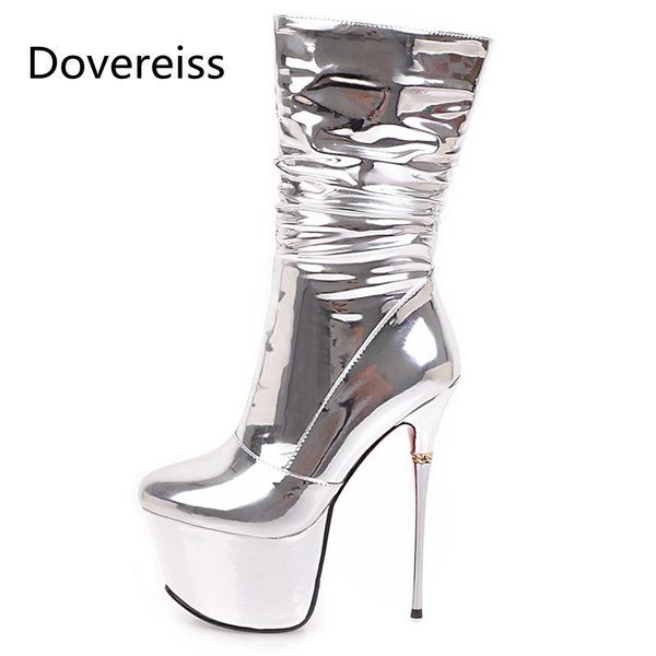boots dovereiss fashion women's shoes winter elegant pointed toe concise waterproof stilettos heels silver ankle 33-40, Black
boots dovereiss fashion women's shoes winter elegant pointed toe concise waterproof stilettos heels silver ankle 33-40, Black