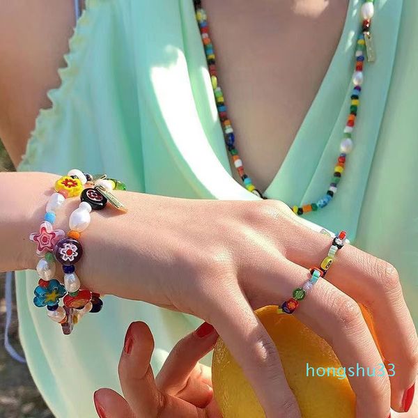 glass pearl bracelet colorful flowers lovely vitality girl korean dongdamen star same manual beading, Black
glass pearl bracelet colorful flowers lovely vitality girl korean dongdamen star same manual beading, Black
