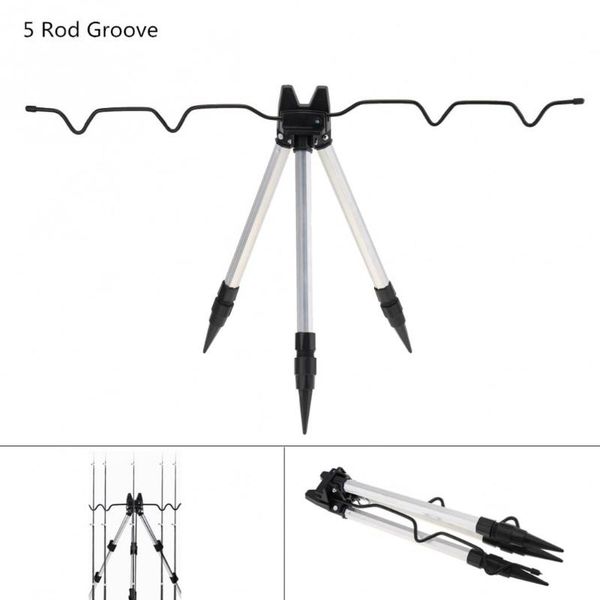 aluminum alloy silver 5 groove fishing holder collapsible tripod stand sea pole bracket boat rods
aluminum alloy silver 5 groove fishing holder collapsible tripod stand sea pole bracket boat rods