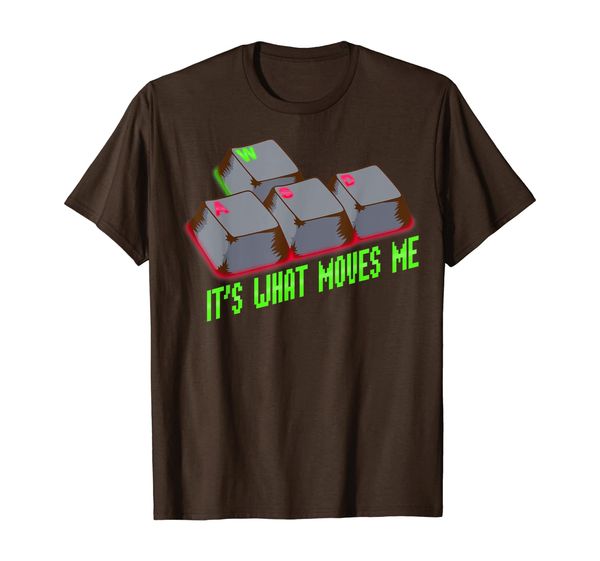 wasd it's what moves me keyboard keys pc gaming t-shirt, White;black
