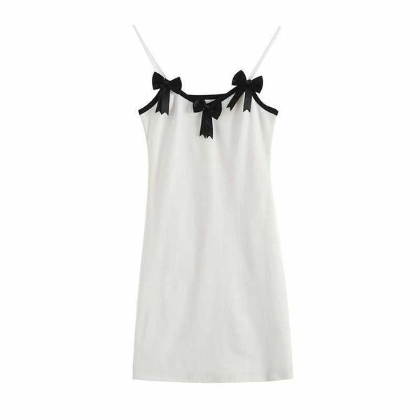 vintage women summer dress with black bow decoration thin straps chic lady sweet mini dresses casual woman robe femme 210709, Black;gray
vintage women summer dress with black bow decoration thin straps chic lady sweet mini dresses casual woman robe femme 210709, Black;gray
