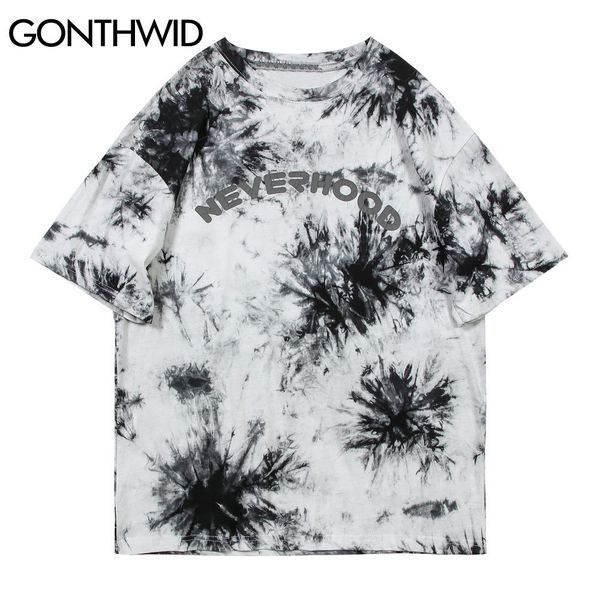 gonthwid tshirts streetwear harajuku tie dye print short sleeve casual cotton t-shirts mens hip hop fashion summer tees c0315, White;black
gonthwid tshirts streetwear harajuku tie dye print short sleeve casual cotton t-shirts mens hip hop fashion summer tees c0315, White;black