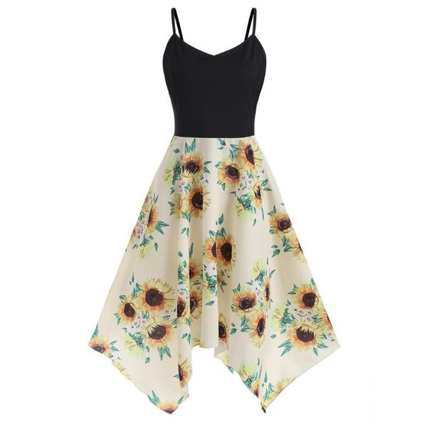 casual dresses sunflower print dress womens asymmetric spaghetti strap plus size irregular hem bohemian women's summer sundresses 2021, Black;gray
casual dresses sunflower print dress womens asymmetric spaghetti strap plus size irregular hem bohemian women's summer sundresses 2021, Black;gray