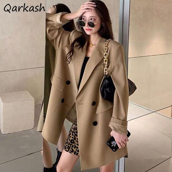 women's suits & blazers women notched temperament large size s-3xl spring office ladies chic casual high street double breasted khaki o, White;black
women's suits & blazers women notched temperament large size s-3xl spring office ladies chic casual high street double breasted khaki o, White;black