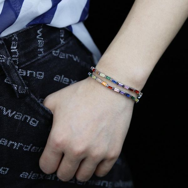 link, chain 2021 hip hop rainbow colorful square cz paved charm bridge bracelets for women luxury geometric wedding jewelry gift wholesale, Black
link, chain 2021 hip hop rainbow colorful square cz paved charm bridge bracelets for women luxury geometric wedding jewelry gift wholesale, Black