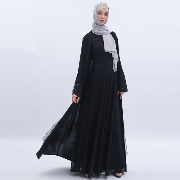fashion bead mesh stitching abaya muslim women's ramadan long dress arab cardigan islamic maxi kaftan turkey loose robe casual dresses, Black;gray
fashion bead mesh stitching abaya muslim women's ramadan long dress arab cardigan islamic maxi kaftan turkey loose robe casual dresses, Black;gray