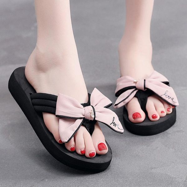 slippers 2021 female summer bow sandals indoor outdoor flip flops beach shoes women fashion, Black
slippers 2021 female summer bow sandals indoor outdoor flip flops beach shoes women fashion, Black