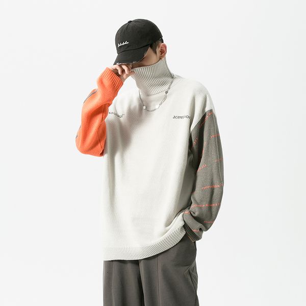 men's sweaters sweater for men, autumn and winter clothes, colour contrast, turtleneck, pullovers, plus size, harajuku streetwear uwub, White;black
men's sweaters sweater for men, autumn and winter clothes, colour contrast, turtleneck, pullovers, plus size, harajuku streetwear uwub, White;black