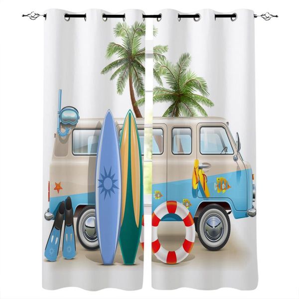 summer vacation car surfboard window curtain living room kitchen panel blackout curtains for bedroom & drapes
summer vacation car surfboard window curtain living room kitchen panel blackout curtains for bedroom & drapes