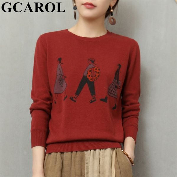 gcarol women character design sweater fall winter knit basic pullover skin-friendly knitwear streetwear knit in 5 colors 210806, White;black
gcarol women character design sweater fall winter knit basic pullover skin-friendly knitwear streetwear knit in 5 colors 210806, White;black