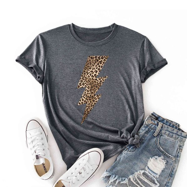 women's leopard print t-shirt, cotton basic harajuku, street clothing, summer clothing., White
women's leopard print t-shirt, cotton basic harajuku, street clothing, summer clothing., White