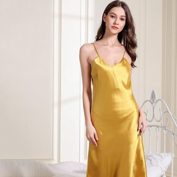 satin nightdress yellow summer suspender women sleepwear skirt v neck nightgown long spaghetti stap night dress, Black;red
satin nightdress yellow summer suspender women sleepwear skirt v neck nightgown long spaghetti stap night dress, Black;red