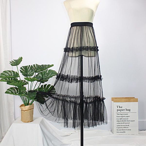 skirts women pleated mesh sheer lace tutu long maxi skirt ladies perspective transparent see through black white
skirts women pleated mesh sheer lace tutu long maxi skirt ladies perspective transparent see through black white