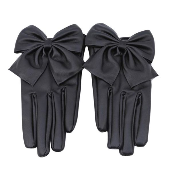 five fingers gloves winter motorcycle lady rivet butterfly bow soft pu leather for women black red fashion accessory, Blue;gray 
five fingers gloves winter motorcycle lady rivet butterfly bow soft pu leather for women black red fashion accessory, Blue;gray