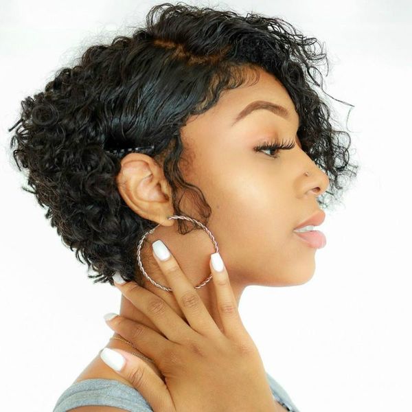 180% pixie cut bob wig curly human hair wigs for black women short lace pre plucked 4x4 closure remy m1, Black;brown
180% pixie cut bob wig curly human hair wigs for black women short lace pre plucked 4x4 closure remy m1, Black;brown