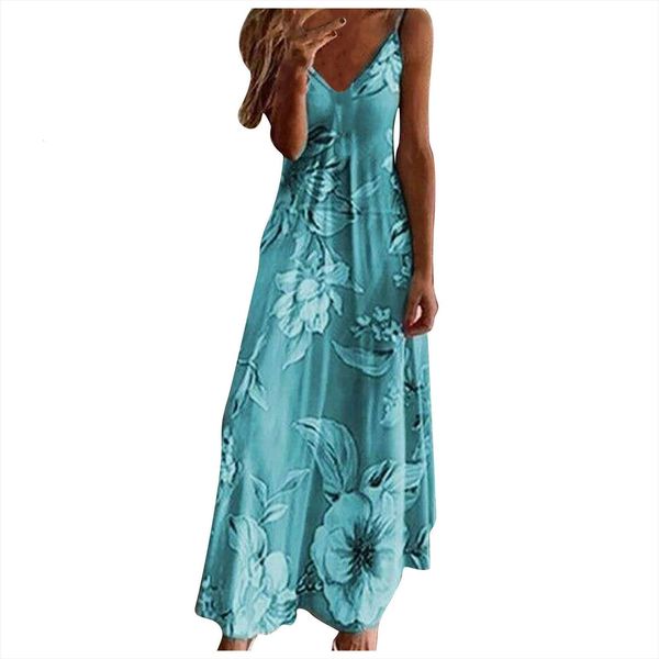beach summer casual sleeveless camisole women dress v neck florak print maxi long tank strap sundress, Black;gray
beach summer casual sleeveless camisole women dress v neck florak print maxi long tank strap sundress, Black;gray