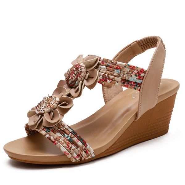 summer ladies sandals fashion word with flowers mid-slope heel high heels elegant comfortable shoes women, Black
summer ladies sandals fashion word with flowers mid-slope heel high heels elegant comfortable shoes women, Black